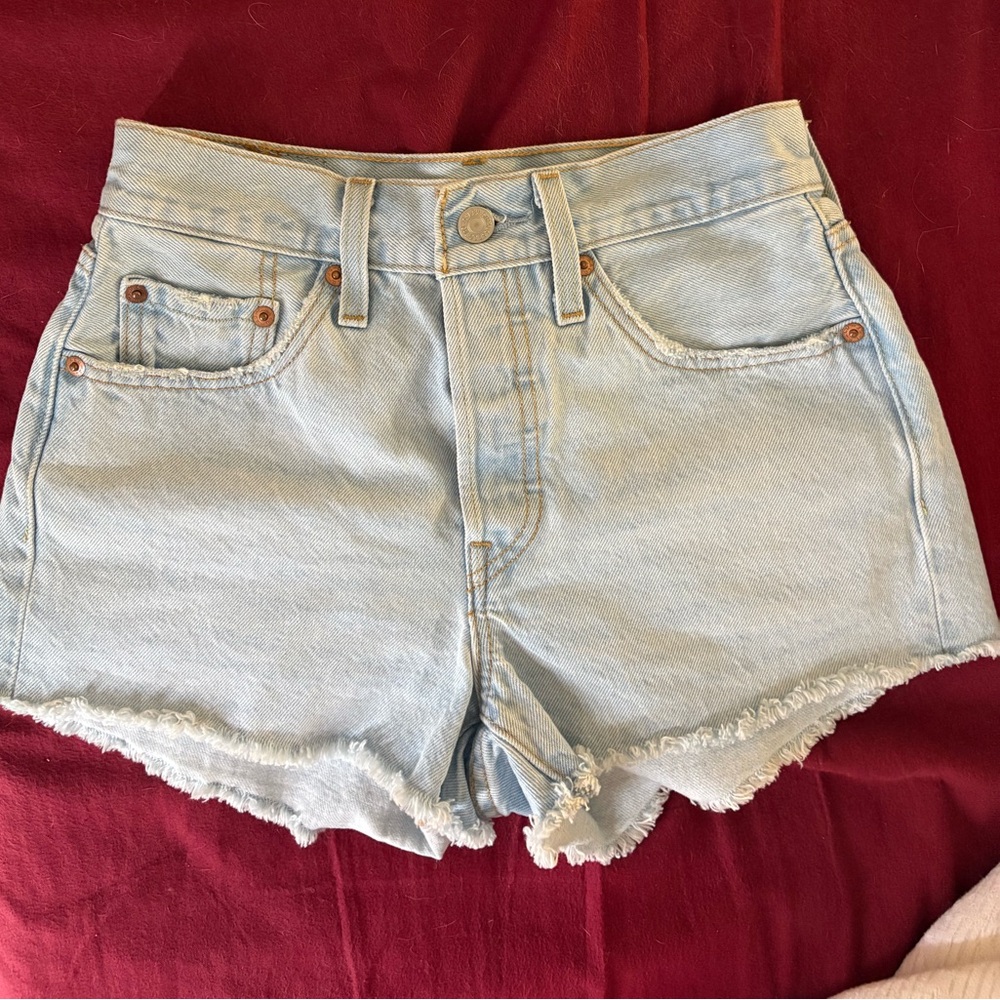 Levi's Sky Blue Denim Shorts